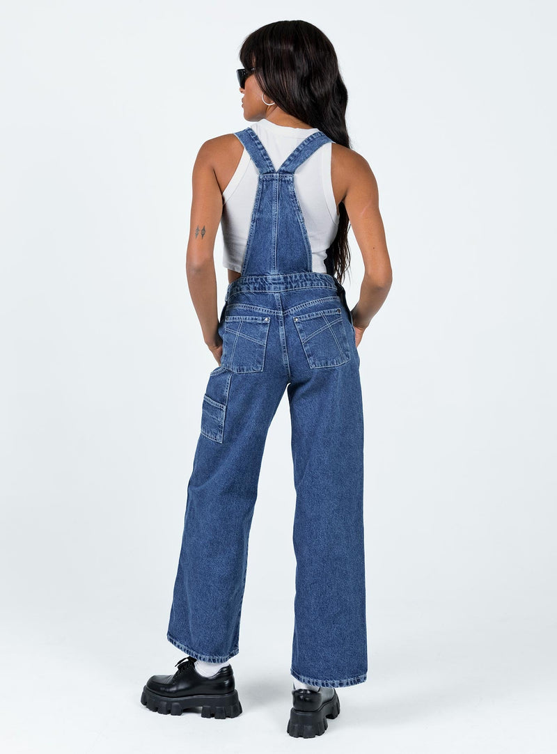 The Ragged Priest Dude Overalls Mid Blue