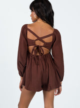 Beck Romper Brown