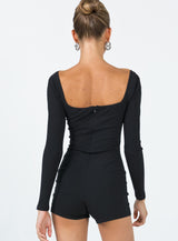 Jolie Romper Black