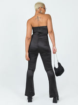 Leah Strapless Jumpsuit Black