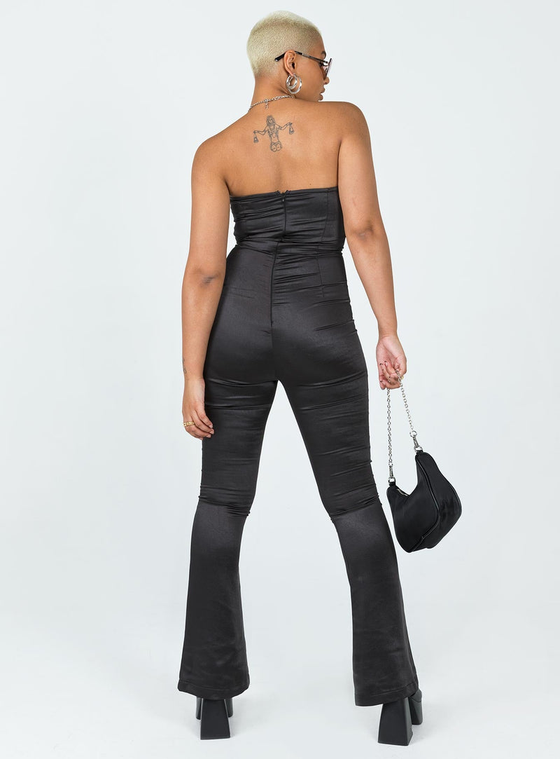 Leah Strapless Jumpsuit Black