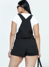 The Glades Overalls Black Pinstripe