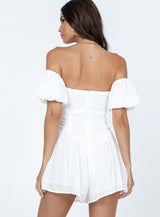 Karolina Romper White
