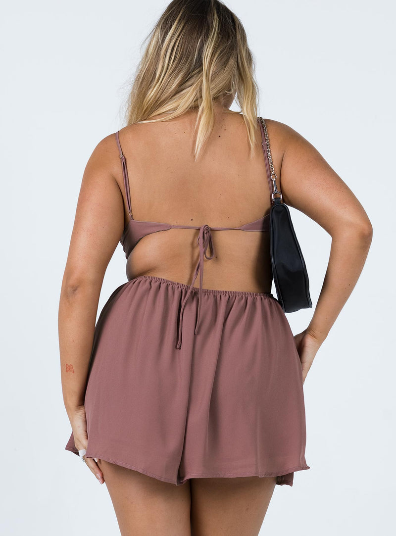 Avari Romper Brown