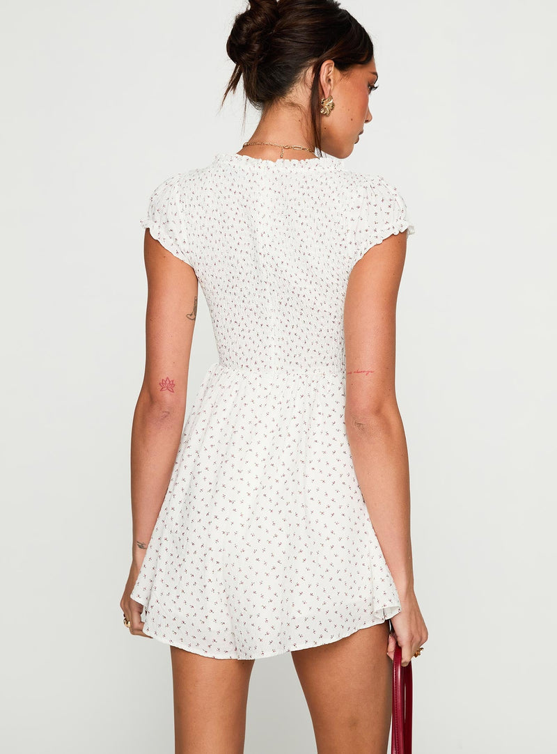 Sweet Talk Playsuit White Floral