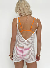 Millerson Sheer Romper White