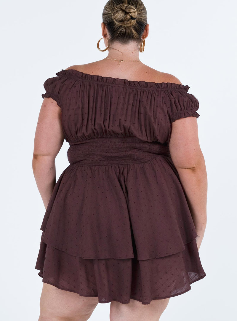 The Love Galore Romper Brown Curve