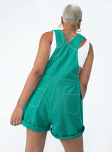 Kacey Short Overalls Denim Green
