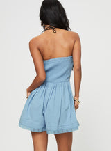 Vip Strapless Romper Blue