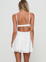 Sunray Pleated Romper White