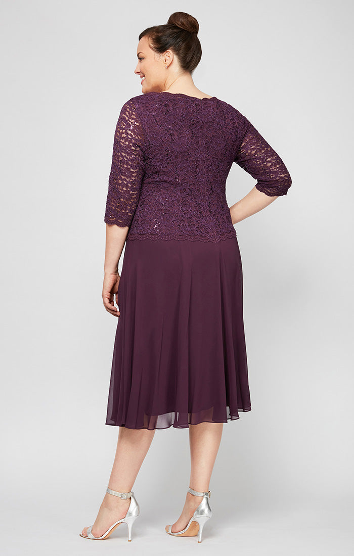 Plus Bella Sequin Lace Dress