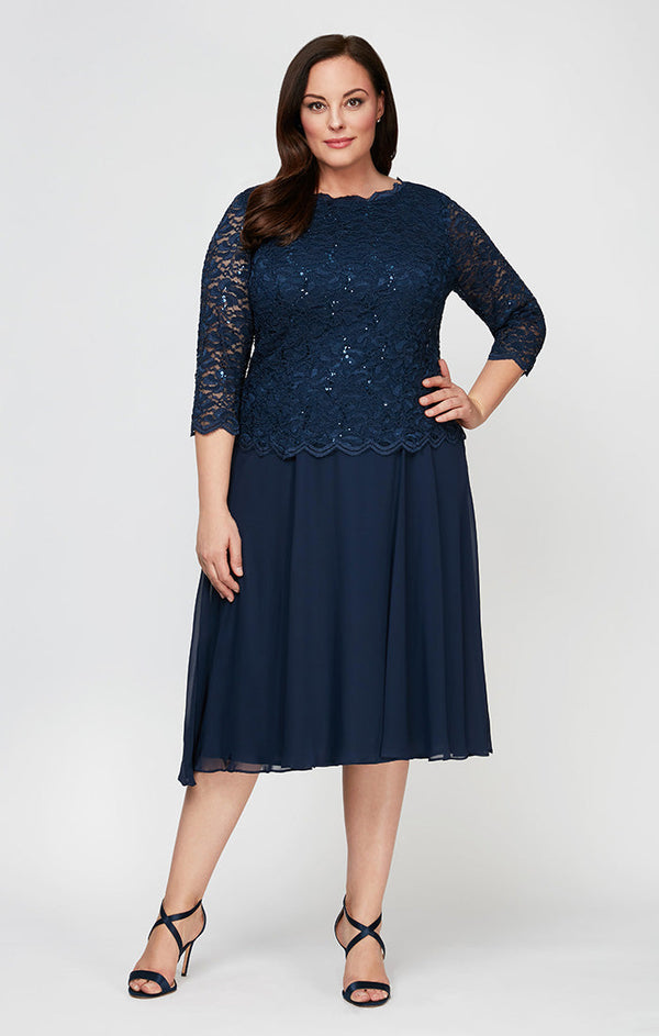 Plus Bella Sequin Lace Dress