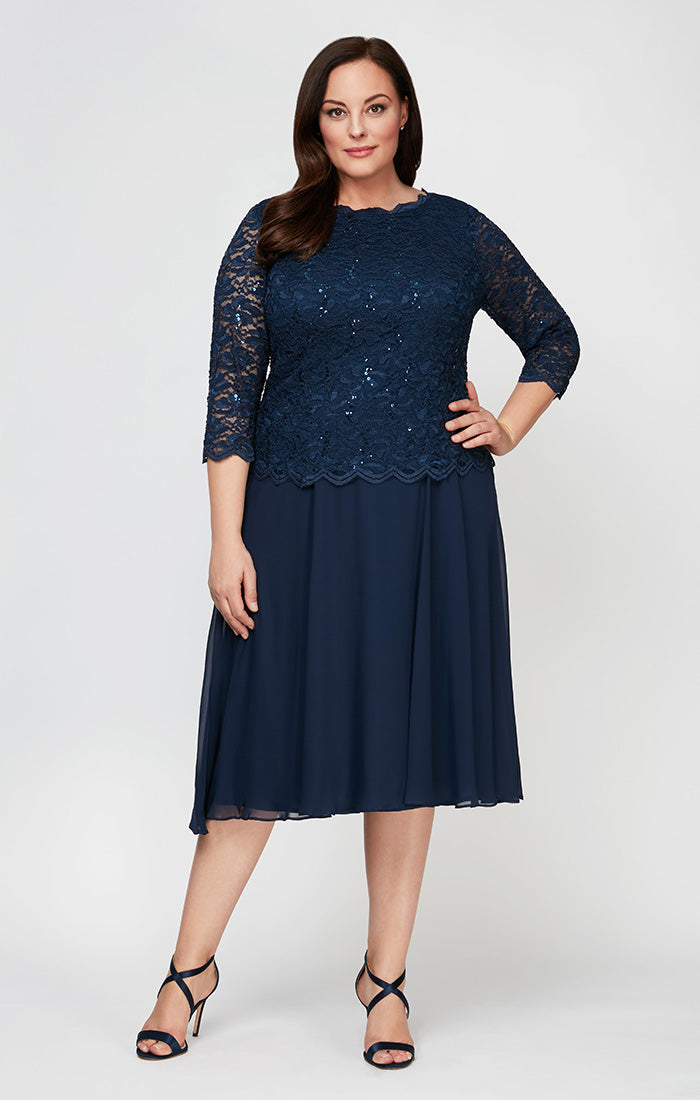 Plus Bella Sequin Lace Dress