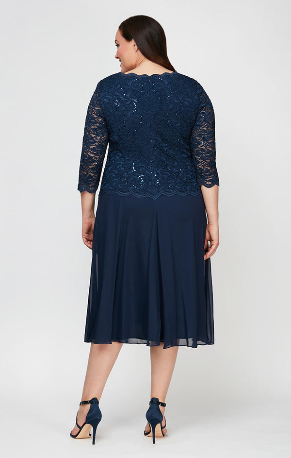 Plus Bella Sequin Lace Dress