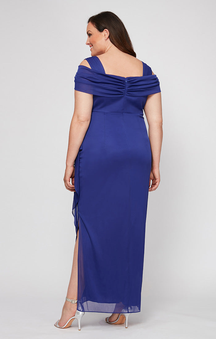 Plus Hannah Glitter Mesh Gown