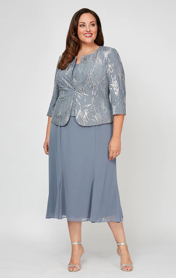 Plus Angela Firework Sequin Jacket Dress