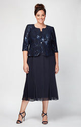 Plus Annabelle Godet Detail Firework Sequin Jacket Dress