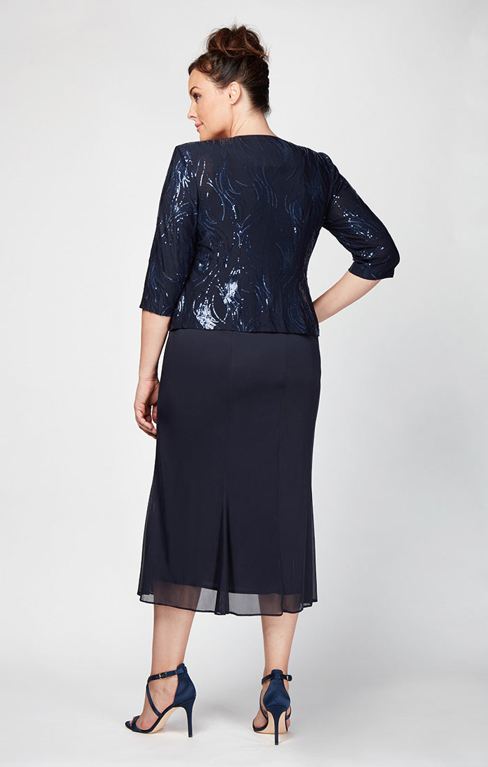 Plus Annabelle Godet Detail Firework Sequin Jacket Dress