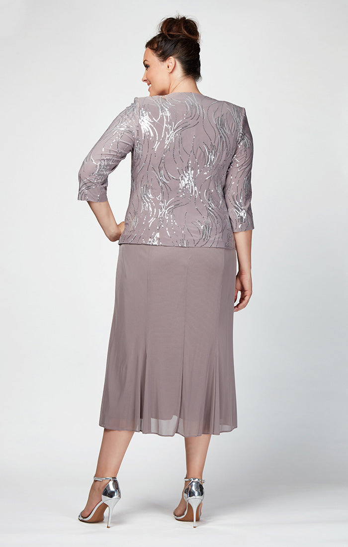 Plus Annabelle Godet Detail Firework Sequin Jacket Dress