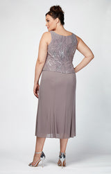 Plus Annabelle Godet Detail Firework Sequin Jacket Dress