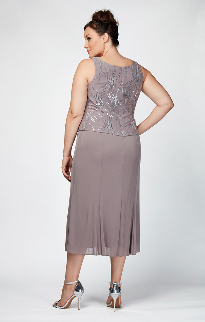 Plus Annabelle Godet Detail Firework Sequin Jacket Dress