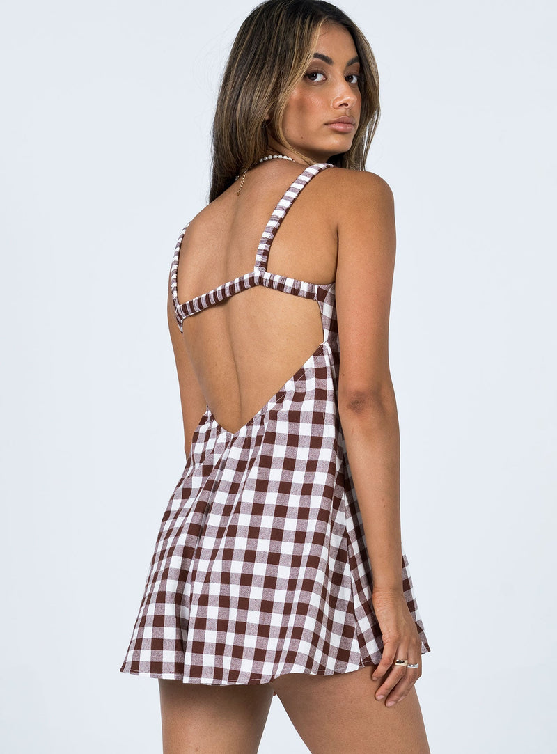 Harlie Romper Brown