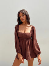 Beck Romper Brown