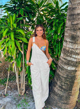 Aura Overalls White