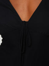 Anvar Long Sleeve Romper Black