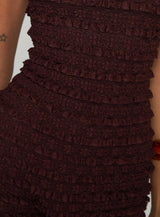 Ayver Strapless Playsuit Chocolate