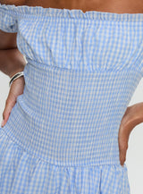 Count My Blessings Playsuit Blue Check