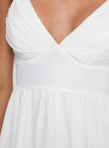 Sunray Pleated Romper White