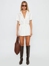 Palm Cove Playsuit White
