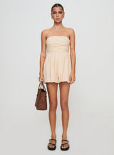 Quinelle Strapless Romper Cream
