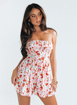Stefanni Romper Red Floral