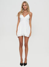 Sunray Pleated Romper White