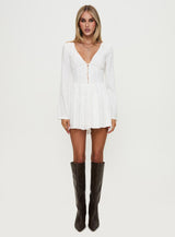 Halcyon Long Sleeve Romper White