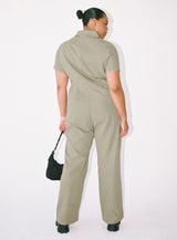 Loretta Jumpsuit Khaki Curve