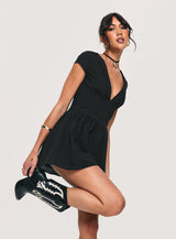 Marcelle Romper Black