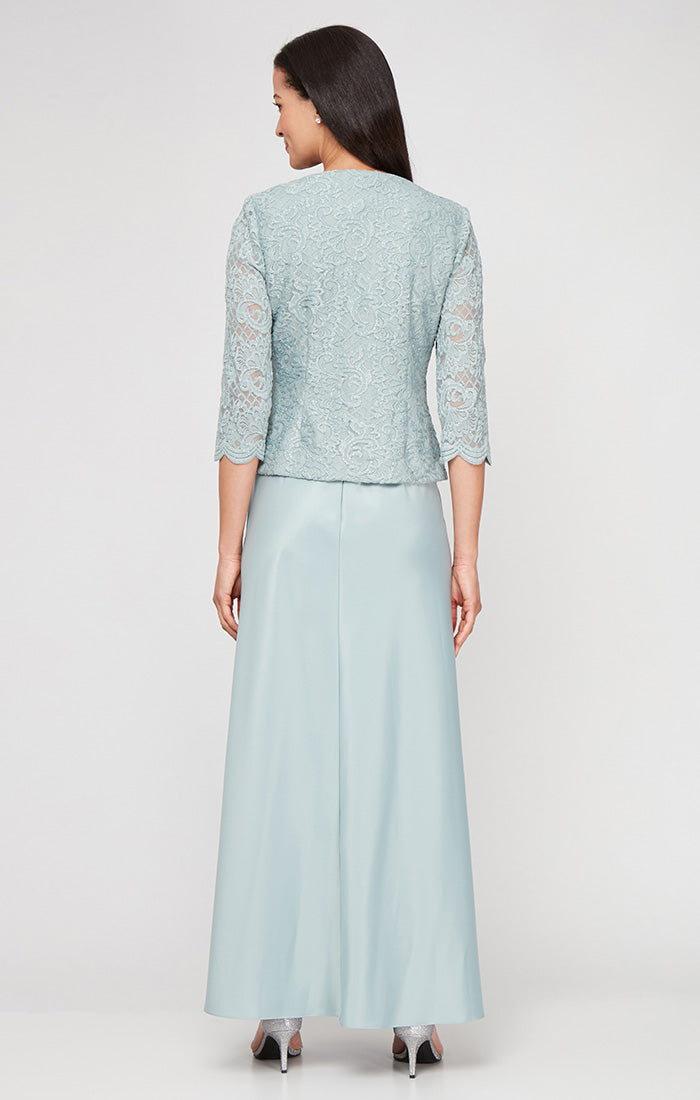 Petite Bethany Glitter Lace Jacket Dress
