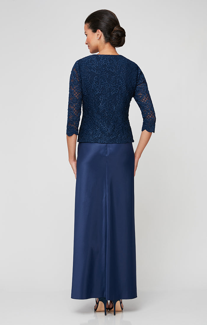 Petite Bethany Glitter Lace Jacket Dress