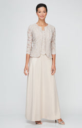 Bethany Glitter Lace Jacket Dress