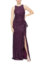Petite Elaine Sleeveless Lace Gown
