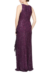 Petite Elaine Sleeveless Lace Gown