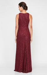 Petite Elaine Sleeveless Lace Gown