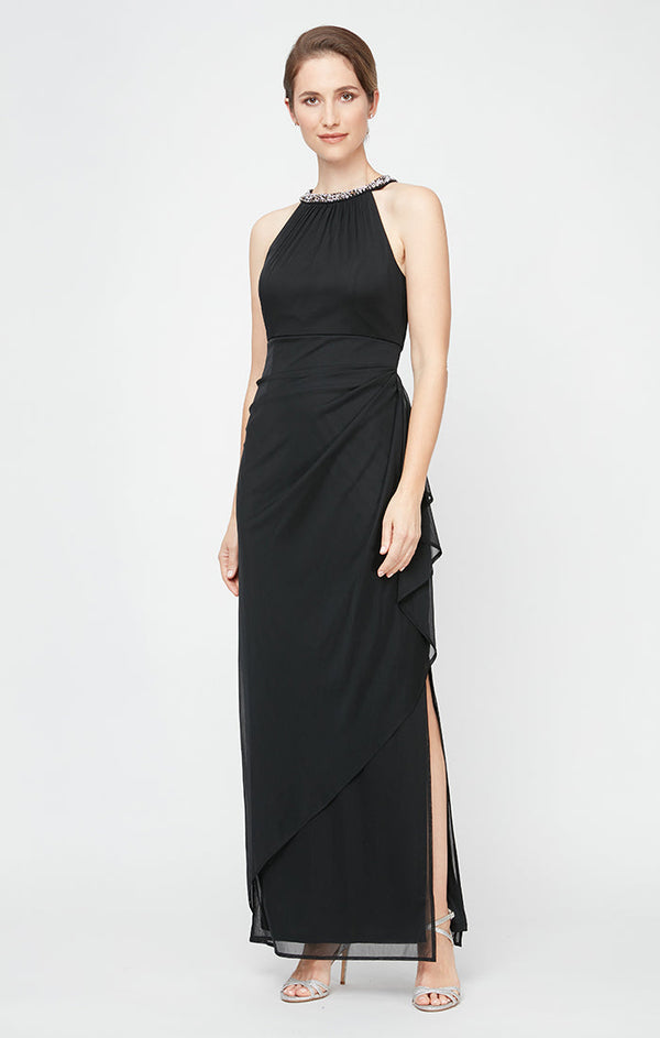 Alexandra Beaded Halter Dress