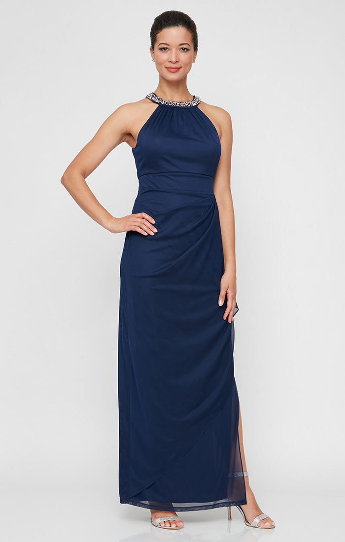 Alexandra Beaded Halter Dress