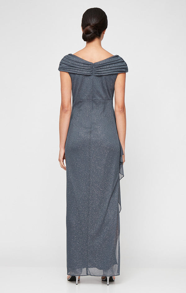 Glitter Mesh Sleeveless L-Neck Dress