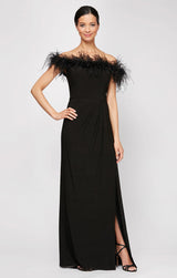 Gianna Off-the-Shoulder Jersey Gown