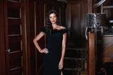 Gianna Off-the-Shoulder Jersey Gown